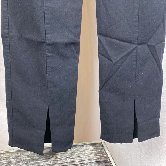 Joseph Ribkoff Black Slit Hem Straight Leg Pants 10 - Picture 5 of 6